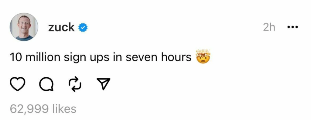 Imagen de ¡Threads, el nuevo competidor de Meta en Twitter, arrasa con 10 millones de usuarios en solo 7 horas! ¡Threads, el nuevo competidor de Meta en Twitter, arrasa con 10 millones de usuarios en solo 7 horas! - 8