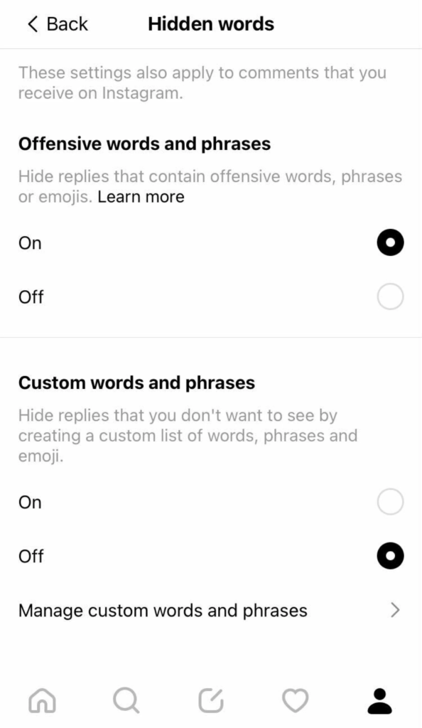 Imagen de Cómo ocultar las respuestas de Threads basadas en palabras específicas Cómo ocultar las respuestas de Threads basadas en palabras específicas - 11