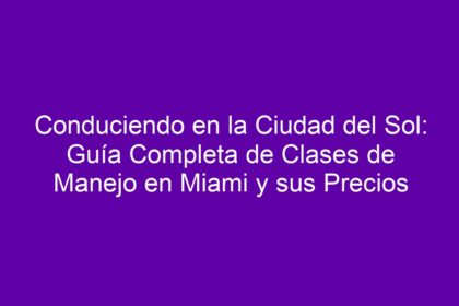 Conduciendo en la Ciudad del Sol: Guía Completa de Clases de Manejo en Miami y sus Precios - 10