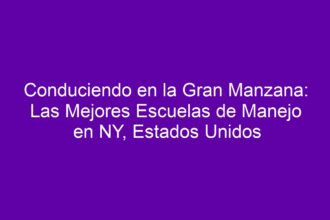 Conduciendo en la Gran Manzana: Las Mejores Escuelas de Manejo en NY, Estados Unidos - 8