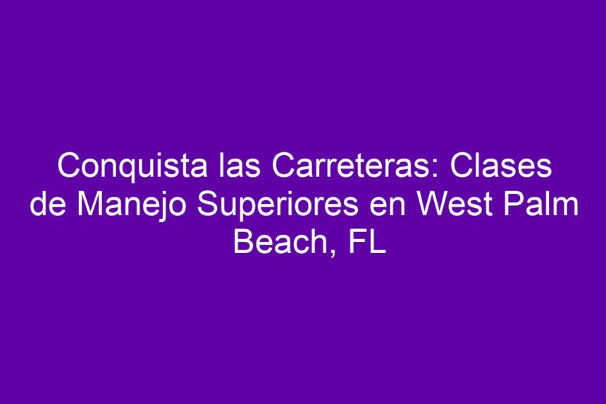 Conquista las Carreteras: Clases de Manejo Superiores en West Palm Beach, FL - 7