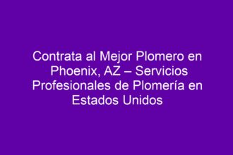 Contrata al Mejor Plomero en Phoenix, AZ – Servicios Profesionales de Plomería en Estados Unidos - 8