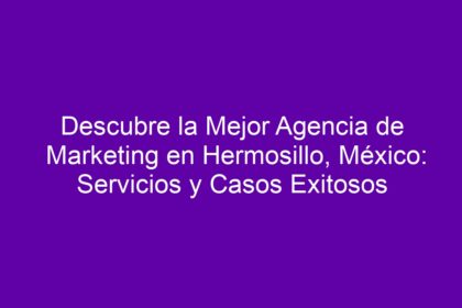 Descubre la Mejor Agencia de Marketing en Hermosillo, México: Servicios y Casos Exitosos - 10