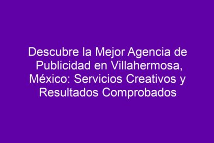 Descubre la Mejor Agencia de Publicidad en Villahermosa, México: Servicios Creativos y Resultados Comprobados - 8