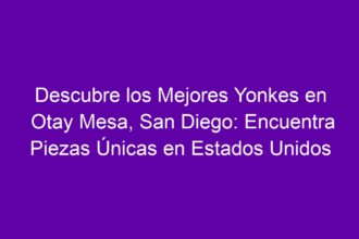 Descubre los Mejores Yonkes en Otay Mesa, San Diego: Encuentra Piezas Únicas en Estados Unidos - 10