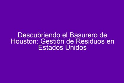 Descubriendo el Basurero de Houston: Gestión de Residuos en Estados Unidos - 10