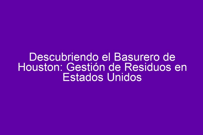 Imagen de Descubriendo el Basurero de Houston: Gestión de Residuos en Estados Unidos Descubriendo el Basurero de Houston: Gestión de Residuos en Estados Unidos - 7