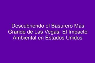 Descubriendo el Basurero Más Grande de Las Vegas: El Impacto Ambiental en Estados Unidos - 8