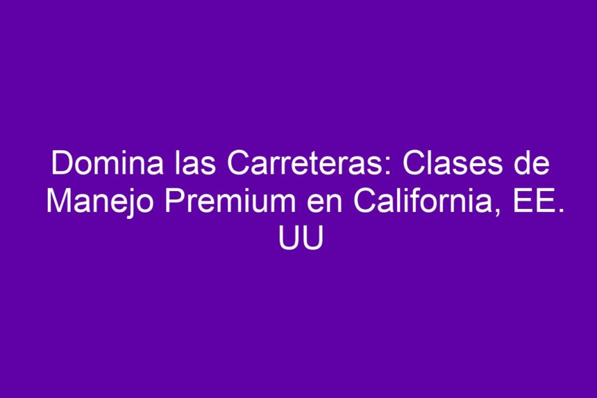 Domina las Carreteras: Clases de Manejo Premium en California, EE. UU - 7