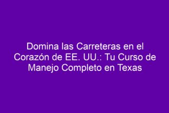 Domina las Carreteras en el Corazón de EE. UU.: Tu Curso de Manejo Completo en Texas - 8