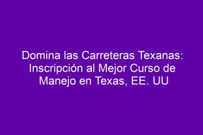 Domina las Carreteras Texanas: Inscripción al Mejor Curso de Manejo en Texas, EE. UU - 8
