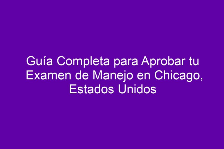 Imagen de Guía Completa para Aprobar tu Examen de Manejo en Chicago, Estados Unidos Guía Completa para Aprobar tu Examen de Manejo en Chicago, Estados Unidos - 7