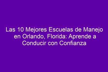 Las 10 Mejores Escuelas de Manejo en Orlando, Florida: Aprende a Conducir con Confianza - 8