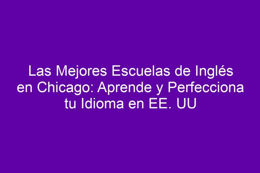 Imagen de Las Mejores Escuelas de Inglés en Chicago: Aprende y Perfecciona tu Idioma en EE. UU Las Mejores Escuelas de Inglés en Chicago: Aprende y Perfecciona tu Idioma en EE. UU - 7