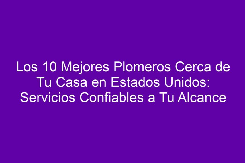 Imagen de Los 10 Mejores Plomeros Cerca de Tu Casa en Estados Unidos: Servicios Confiables a Tu Alcance Los 10 Mejores Plomeros Cerca de Tu Casa en Estados Unidos: Servicios Confiables a Tu Alcance - 7