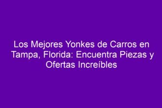 Los Mejores Yonkes de Carros en Tampa, Florida: Encuentra Piezas y Ofertas Increíbles - 8