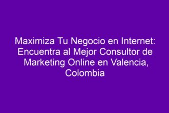 Maximiza Tu Negocio en Internet: Encuentra al Mejor Consultor de Marketing Online en Valencia, Colombia - 8