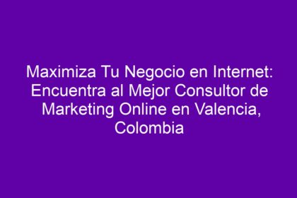 Maximiza Tu Negocio en Internet: Encuentra al Mejor Consultor de Marketing Online en Valencia, Colombia - 8