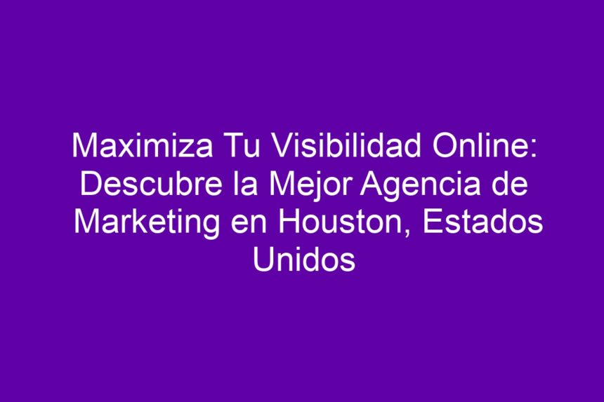 Maximiza Tu Visibilidad Online: Descubre la Mejor Agencia de Marketing en Houston, Estados Unidos - 7