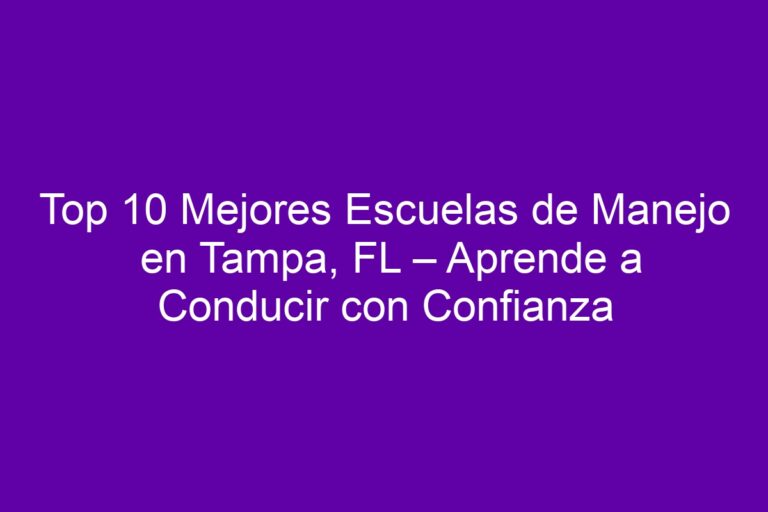 Top 10 Mejores Escuelas de Manejo en Tampa, FL – Aprende a Conducir con ...