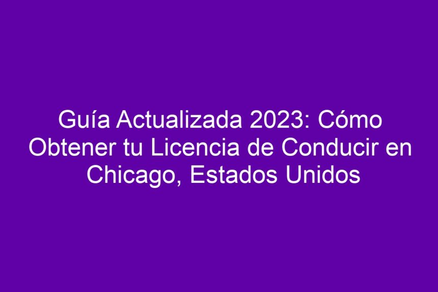 Guía Actualizada: Cómo Obtener tu Licencia de Conducir en Chicago, Estados Unidos - 7
