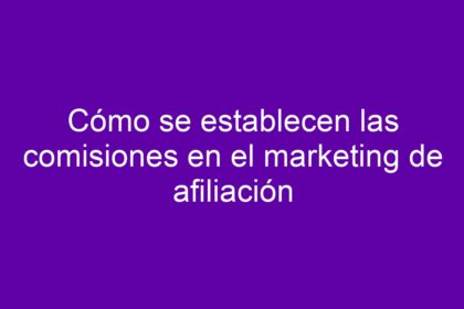 Cómo se establecen las comisiones en el marketing de afiliación - 26