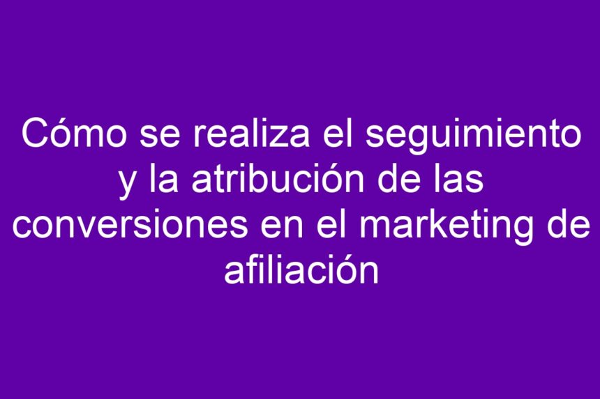 Imagen de Cómo se realiza el seguimiento y la atribución de las conversiones en el marketing de afiliación Cómo se realiza el seguimiento y la atribución de las conversiones en el marketing de afiliación - 7