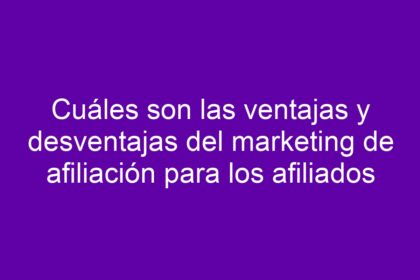 Cuáles son las ventajas y desventajas del marketing de afiliación para los afiliados - 34