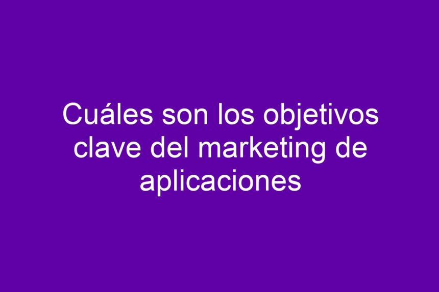 Cuáles son los objetivos clave del marketing de aplicaciones - 7