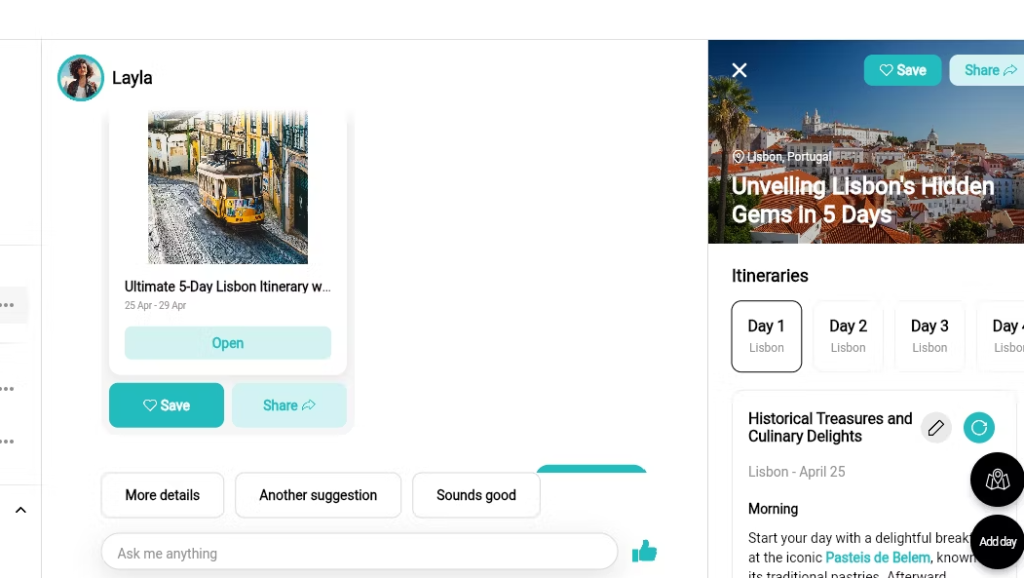 Imagen de 7 Aplicaciones Gratuitas de IA y ChatGPT para Planificar Viajes que Te Entregarán un Itinerario al Instante 7 Aplicaciones Gratuitas de IA y ChatGPT para Planificar Viajes que Te Entregarán un Itinerario al Instante - 8