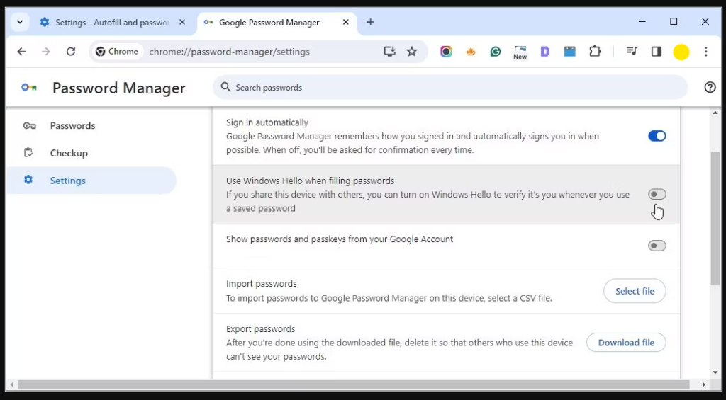 Imagen de Maximizando la Seguridad de tus Contraseñas de Chrome con Windows Hello Maximizando la Seguridad de tus Contraseñas de Chrome con Windows Hello - 11