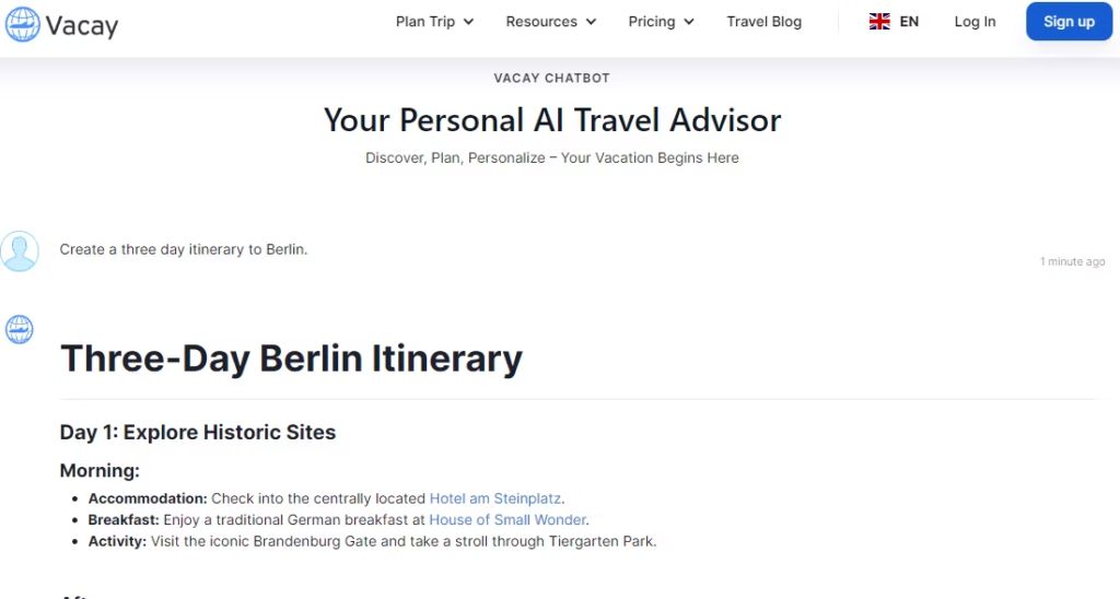 Imagen de 7 Aplicaciones Gratuitas de IA y ChatGPT para Planificar Viajes que Te Entregarán un Itinerario al Instante 7 Aplicaciones Gratuitas de IA y ChatGPT para Planificar Viajes que Te Entregarán un Itinerario al Instante - 13
