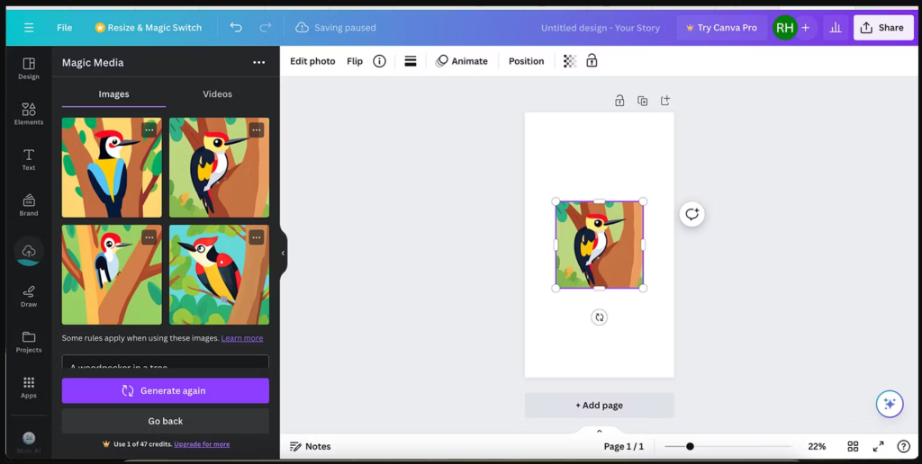 Cómo mejorar tus imágenes generadas por IA con Canva - 8