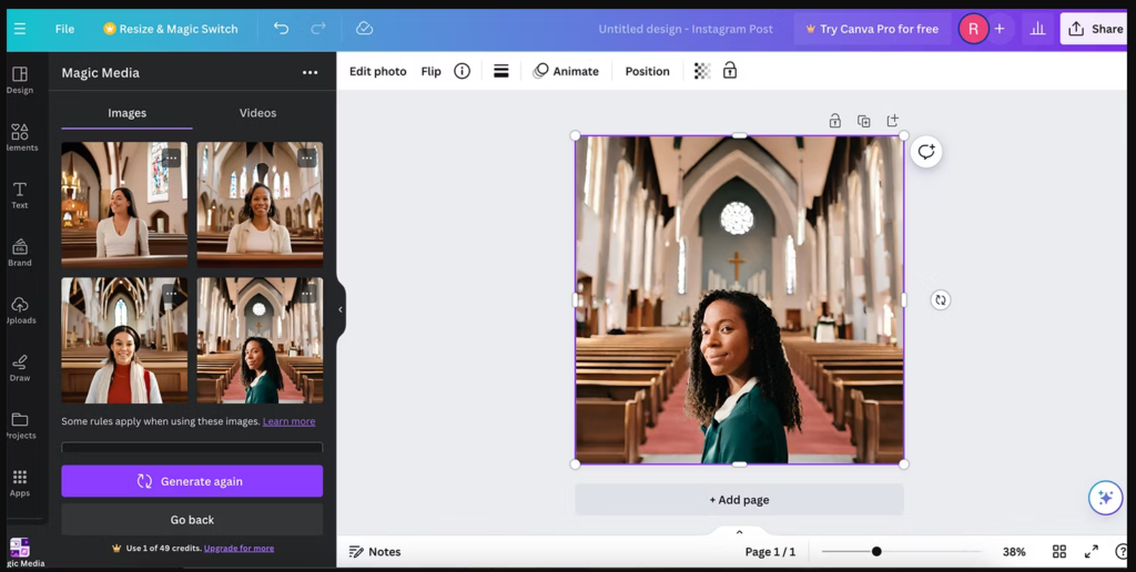 Cómo mejorar tus imágenes generadas por IA con Canva - 12