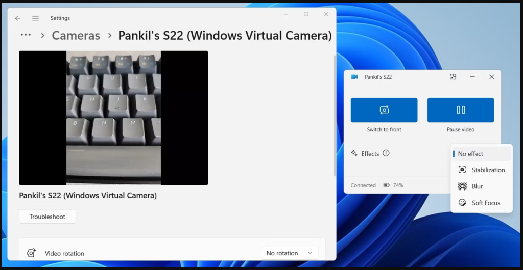 Cómo Convertir tu Teléfono Android en una Cámara Web para Windows 11 - 9