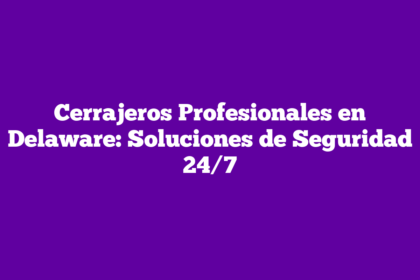 Cerrajeros Profesionales en Delaware: Soluciones de Seguridad 24/7