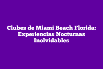 Clubes de Miami Beach Florida: Experiencias Nocturnas Inolvidables