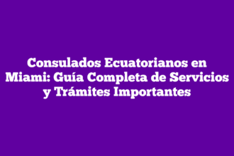 Consulados Ecuatorianos en Miami: Guía Completa de Servicios y Trámites Importantes