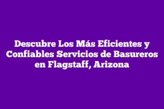 Descubre Los Más Eficientes y Confiables Servicios de Basureros en Flagstaff, Arizona