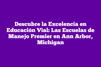 Descubre la Excelencia en Educación Vial: Las Escuelas de Manejo Premier en Ann Arbor, Michigan