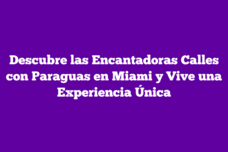 Descubre las Encantadoras Calles con Paraguas en Miami y Vive una Experiencia Única
