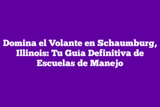 Domina el Volante en Schaumburg, Illinois: Tu Guía Definitiva de Escuelas de Manejo