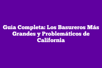 Guía Completa: Los Basureros Más Grandes y Problemáticos de California