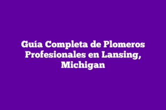 Guía Completa de Plomeros Profesionales en Lansing, Michigan