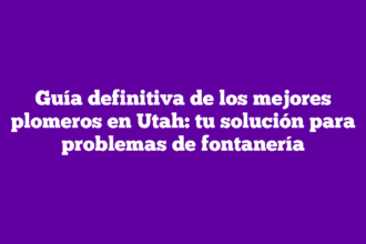 Guía definitiva de los mejores plomeros en Utah: tu solución para problemas de fontanería