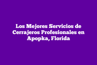 Los Mejores Servicios de Cerrajeros Profesionales en Apopka, Florida