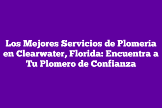 Los Mejores Servicios de Plomería en Clearwater, Florida: Encuentra a Tu Plomero de Confianza
