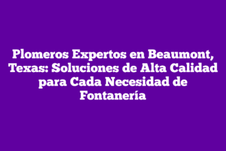 Plomeros Expertos en Beaumont, Texas: Soluciones de Alta Calidad para Cada Necesidad de Fontanería