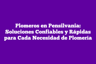 Plomeros en Pensilvania: Soluciones Confiables y Rápidas para Cada Necesidad de Plomería