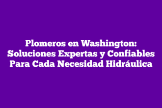 Plomeros en Washington: Soluciones Expertas y Confiables Para Cada Necesidad Hidráulica